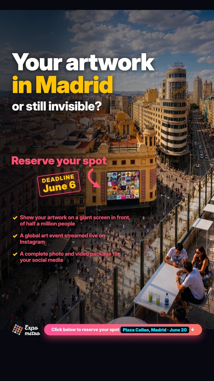 Ad statique « dernières places », retargeting ExpoMetro Madrid